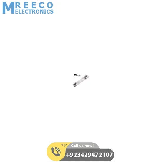 300 mAMP 6x30mm 300VAC glass fuse In Pakistan - Front View