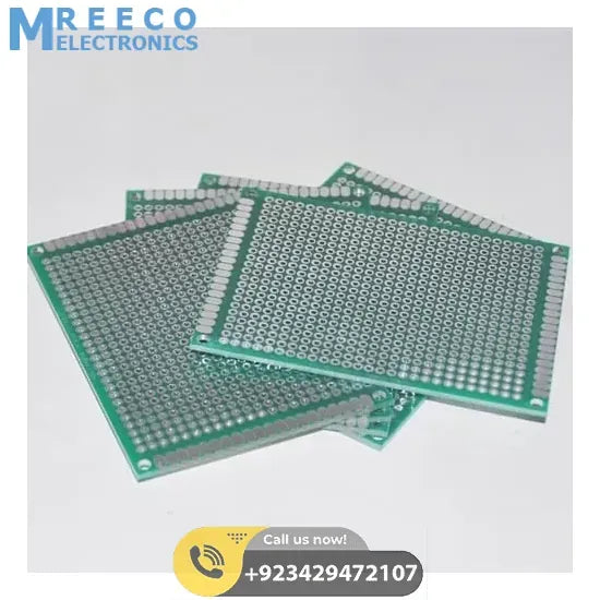 8x12cm Double Sided Fiberglass PCB Veroboard Stripboard Circuit Project Board - Side View