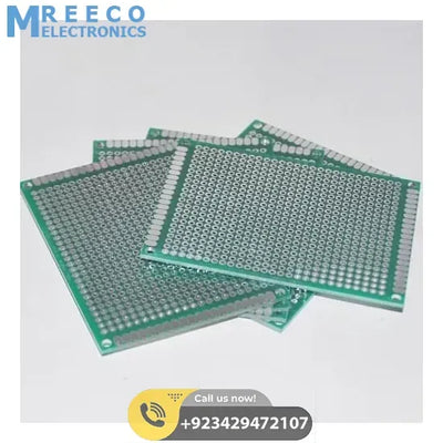 8x12cm Double Sided Fiberglass PCB Veroboard Stripboard Circuit Project Board - Side View