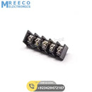 5 Pin Terminal Block Connector Straight Through Hole Black Barrier Terminal - Side View