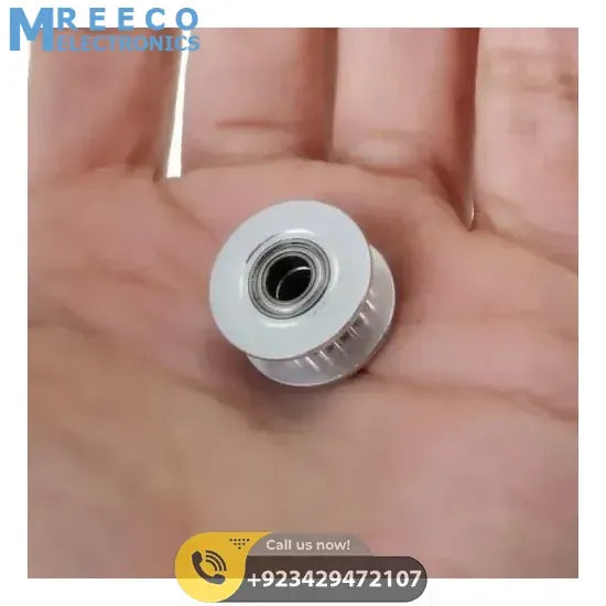 20T 5mm GT2 Timing Belt Idler Pulley With Bearing For 3D Printer - Zoomed View