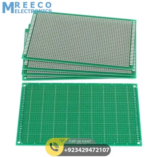 9cmx15cm FR-4 Single Side Fiber Prototype Veroboard Stripboard PCB Circuit Board - Back View