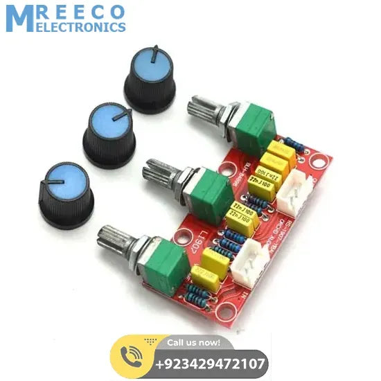 Lusya Mini Passive Tone Preamp Board Bass Treble Volume Control Pre-amplifier Preamp Board E3-001 - Bottom View