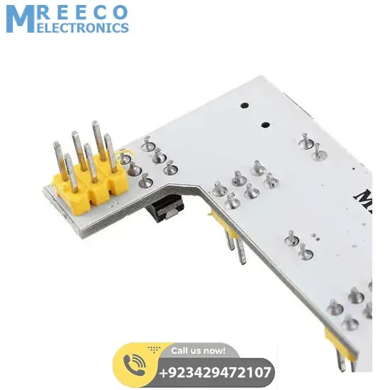MB102 2 Channel 3.3V 5V Breadboard Power Supply Module White Breadboard Dedicated Power Module MB-102 Solderless Bread Board - Close-up