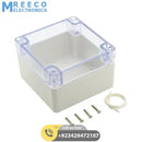 4.7 x 4.7 x 3.5 (120mmx120mmx90mm) Plastic Electronic Project Box Junction Enclosure Case Box Waterproof Clear Cover - Side View
