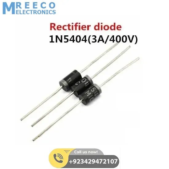 1N5404 General purpose 400V 3A Rectifier Diode - Front View