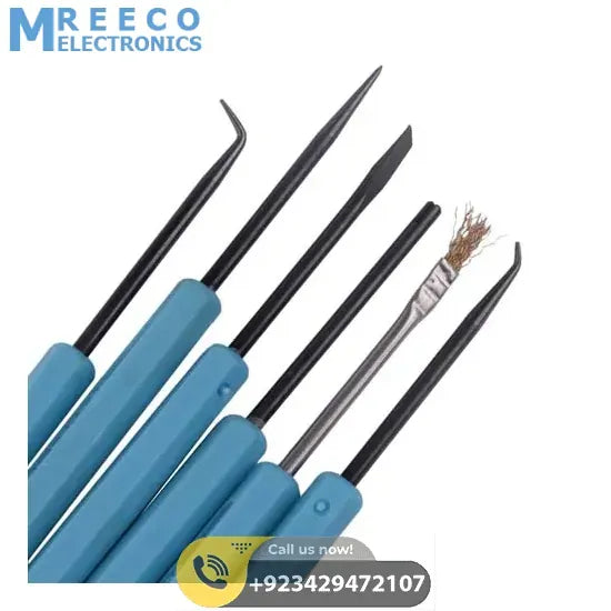 6pcs Solder Assist Disassembly Tools Kit Fit For BGA PCB Repair Rework Weld - Back View