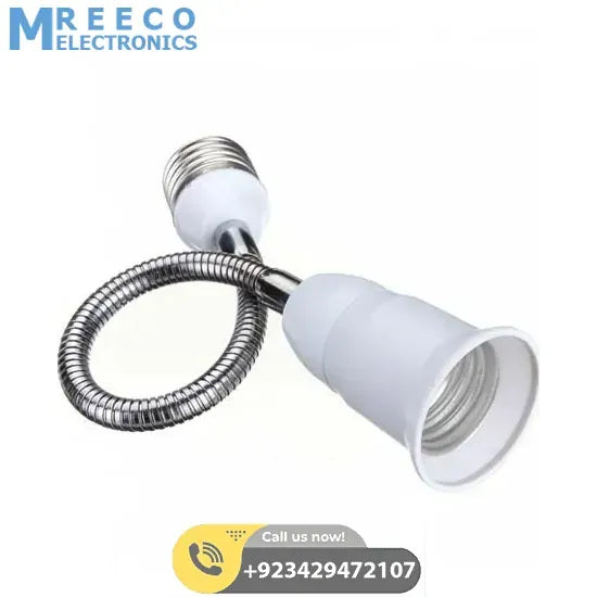E27 Light Bulb Holder Flexible Extension Adapter Socket - Side View