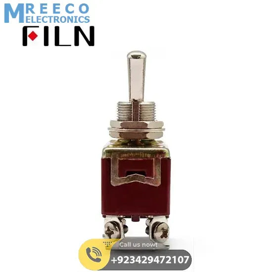 DPDT Double Pole Three Position Switch Centre Off - Back View