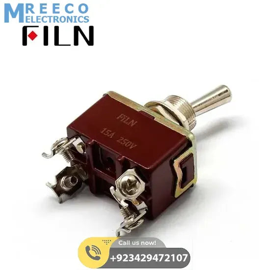 DPDT Double Pole Three Position Switch Centre Off - Top View