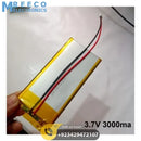 3.7V 3000mAh Lithium ion Battery Rechargeable Li-ion Cell With BMS And Wire - Front View