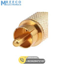 RCA Connector Gold Plated Male Plug Audio Video Adapter Coaxal Cable Metal Connector - Back View