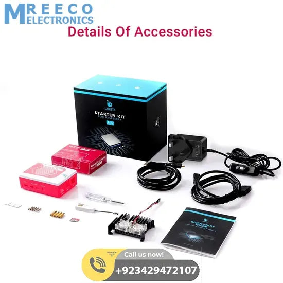 Raspberry Pi 4 B Model B Starter Kit 8GB RAM and 32GB SD Card - Front View