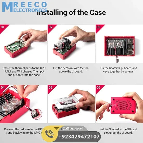 Raspberry Pi 4 B Model B Starter Kit 8GB RAM and 32GB SD Card - Back View