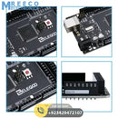 Original ELEGOO Arduino MEGA R3 Board ATmega 2560 With USB Cable Compatible with Arduino IDE Projects Italy Quality - Angle View