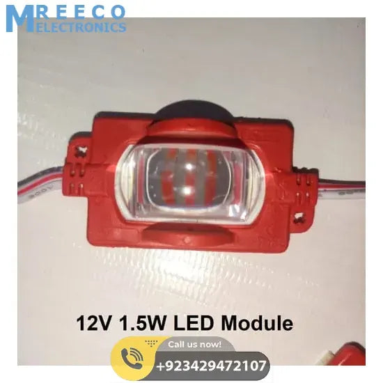 Red color 12v 1.5W LED Module Self Adhesive Light - Front View
