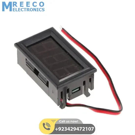 Mini Digital Voltmeter DC 5-120V DC Led Display Voltage Monitor Guage DSN DVM 568HV - Side View