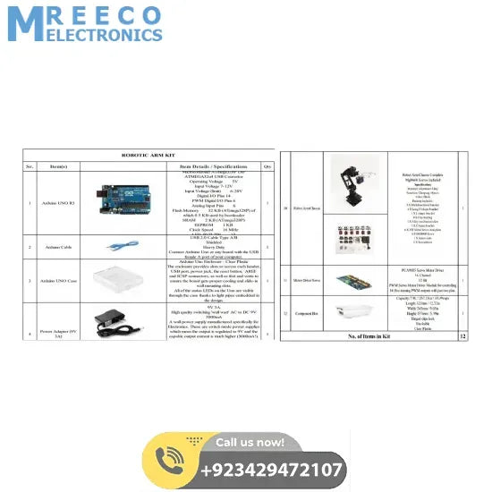 ROBOTIC ARM KIT Makers Space IT Lab Punjab Government eproc.punjab.gov.pk - Front View