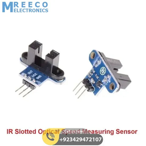 IR Infrared Slotted Optical Speed Measuring Sensor Detection Optocoupler Module RPM Sensor - Front View