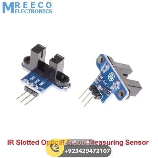 IR Infrared Slotted Optical Speed Measuring Sensor Detection Optocoupler Module RPM Sensor - Front View