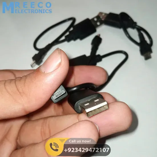 High Quality Micro USB Port Charging Data Cable 20cm For NodeMcu Wemosd1 Arduino - Side View