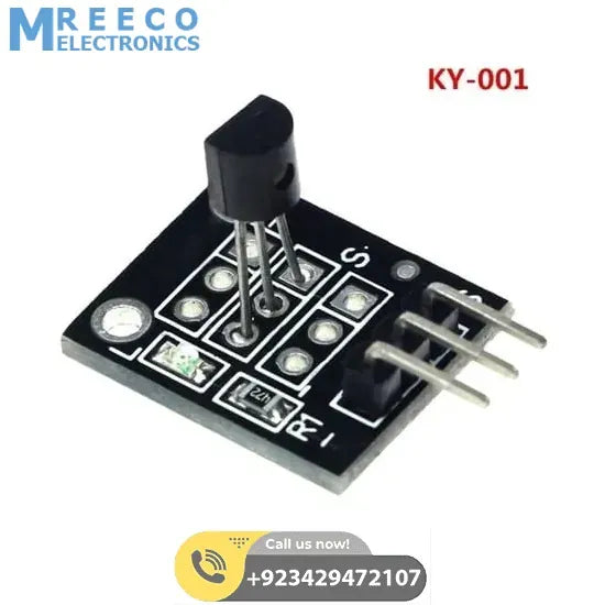 DS18B20 Temperature Measurement Sensor Module KY 001 HW-477 - Front View