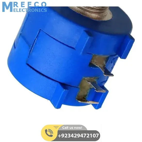 1 Piece 20k Ohm Multiturn Potentiometer POT 3590S-2-203 - Back View