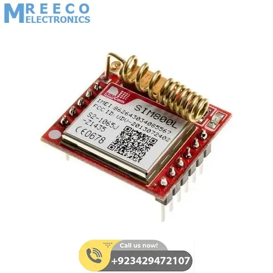 SIM800L GSM Module Micro Sim Card Board Registered With PTA Pre Soldered - Front View