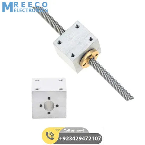 T8 Aluminum Screw Conversion Nut Seat For 3d Printer Lead Screw Housing Mounting Bracket - Front View