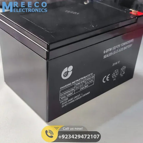 12V 12Ah Lead Acid Battery In Pakistan - Front View