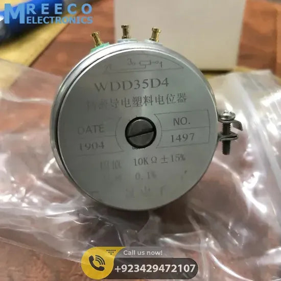 WDD35D4 10K OHM 2W Continues potentiometer Angle Sensor Displacement Sensor Variable Resistor - Side View