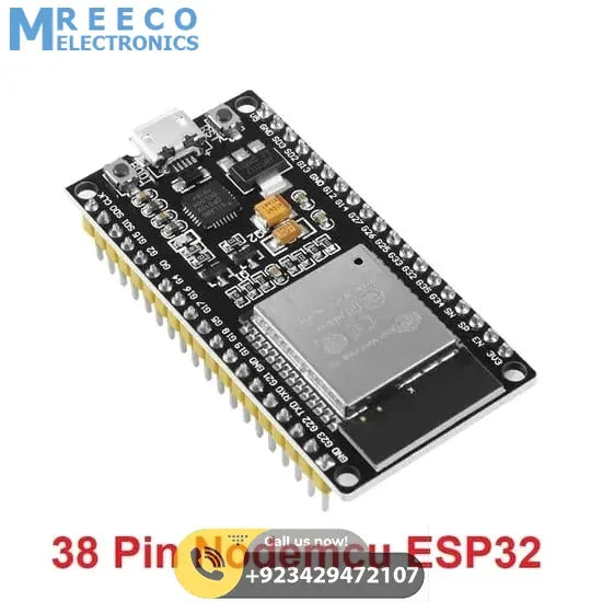 38 Pin Nodemcu ESP32S Microcontroller WiFi & Bluetooth ESP WROOM 32 Development Board Module - Front View