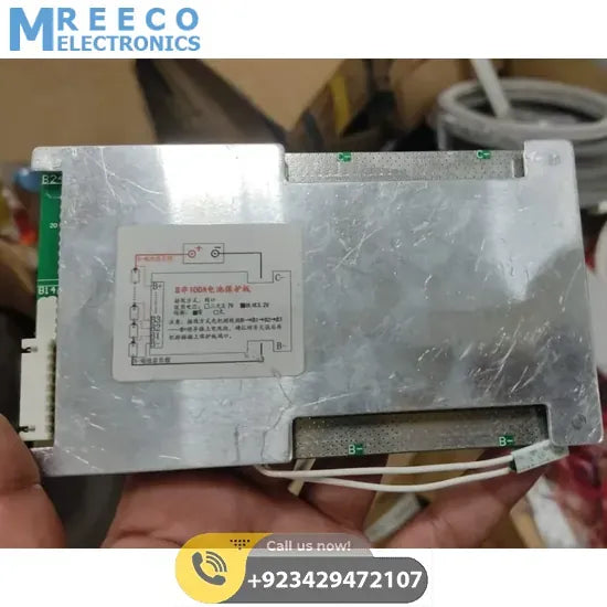 100A 24V 8S lifepo4 BMS PCM 32650 PCM battery protection board BMS E Bike - Front View