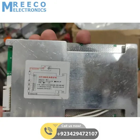 100A 24V 8S lifepo4 BMS PCM 32650 PCM battery protection board BMS E Bike - Side View