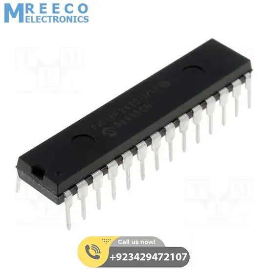 PIC18f2480 Microcontroller DIP 28 8-bit MCU Flash 16k - Front View