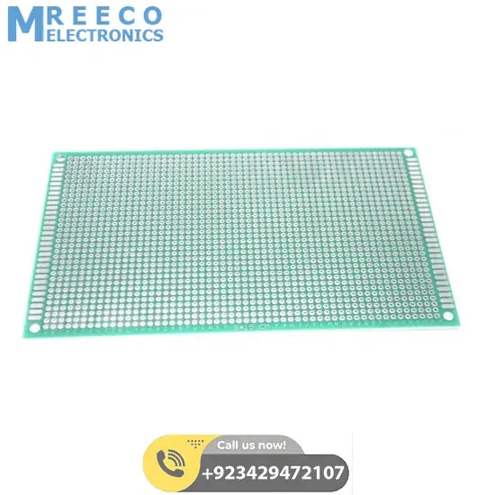 9cmx15cm double sided fiberglass PCB veroboard/stripboard - Front View
