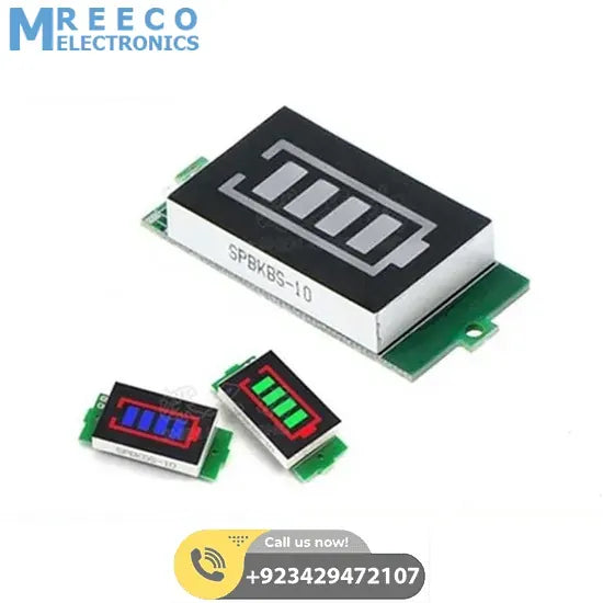 1s To 8s Adjustable Lithium Battery Fuel Gauge LED Display Battery Capacity Indicator Board Module - Front View