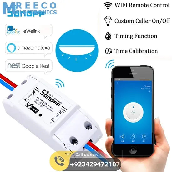 SONOFF Basic 10A WiFi Remote Switch Smart Wireless Automation Module - Side View