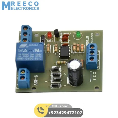 WT100 Electric Liquid Level Controller Sensor Module Auto Open Water Level Detection Board - Front View