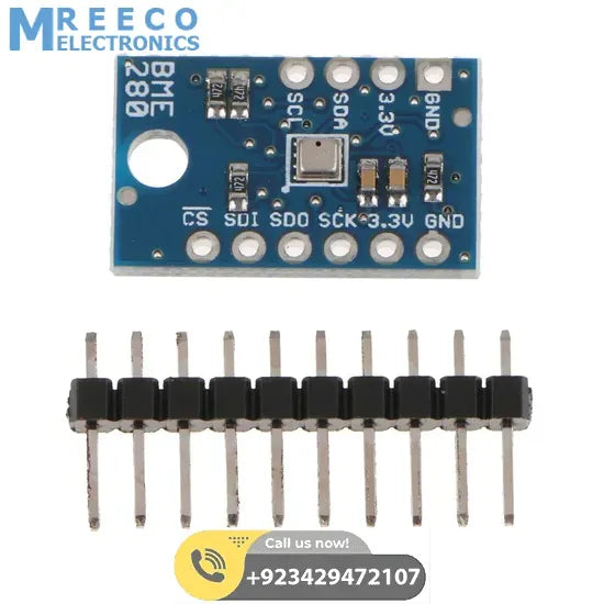 Air Temperature Humidity Barometric Pressure BME280 I2C SPI Sensor Module - Side View