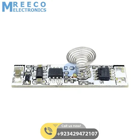 Touch Switch Capacitive Sensor Module Coil Spring Switch LED Dimmer Control Switch 30W 3A for Smart Home LED Light Strip - Side View