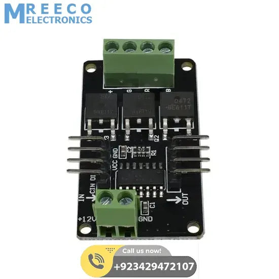 Full Color RGB LED Strip Driver Module Shield for Arduino UNO R3 STM32 AVR V1.0 - Side View