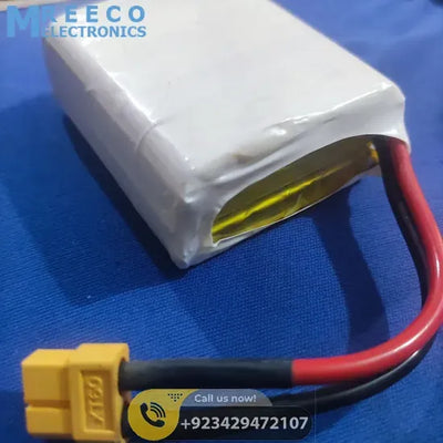 11.1V 4600mA Lipo Battery - Side View