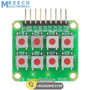 2x4 Matrix Keyboard 8 Pushbutton Keypad V1.02 Expansion Module For Arduino - Front View
