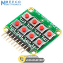 2x4 Matrix Keyboard 8 Pushbutton Keypad V1.02 Expansion Module For Arduino - Side View