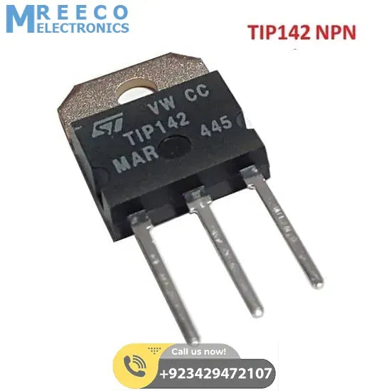 TIP142 NPN Transistor 100V 10A - Front View