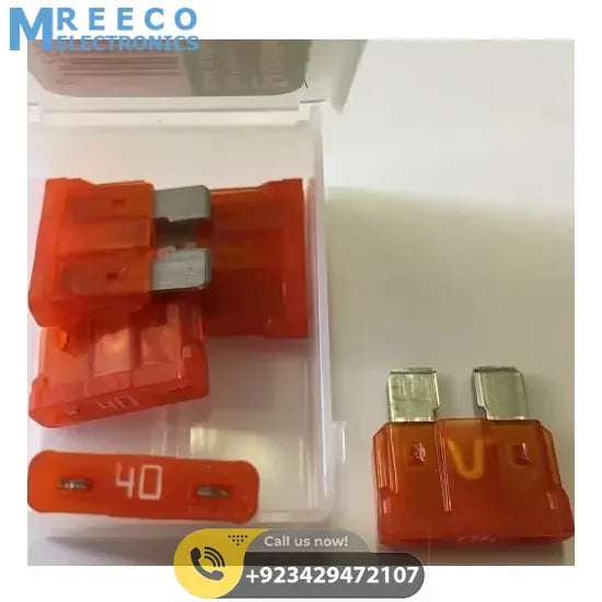 40 Amp Plug In Automotive Auto Fuse Car Fuse - Back View