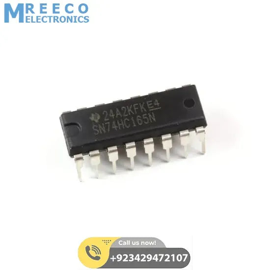 74HC165 Parallel To Serial 8 Bit Shift Register IC - Front View
