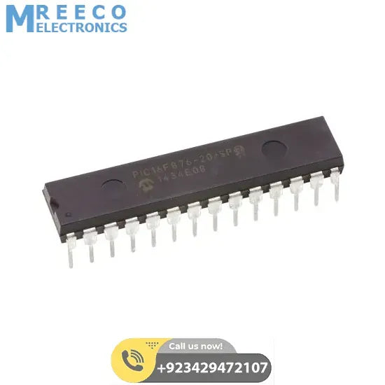 PIC16F876 Microcontroller - Front View
