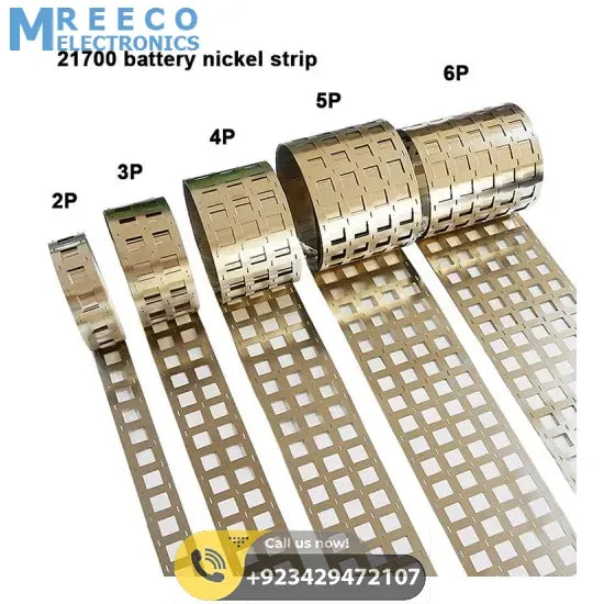 1Meter 18650 Nickel Plated Strip Tape Belt 27mm x 0.15mm Dual Cell Solder Spot Welding - Side View